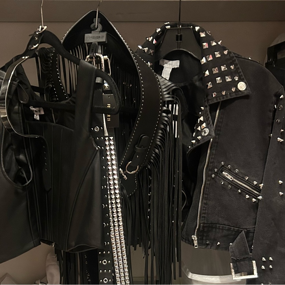 Taylor Swift Accessories Leather Studs Chains Motorcycle Halloween Costume
